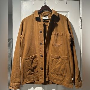 Wax London- Large tan long sleeve button up jacket